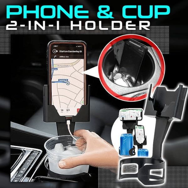 CAR PHONE AND CUP HOLDER