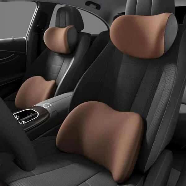 CAR HEADREST & LUMBAR SUPPORT CUSHION