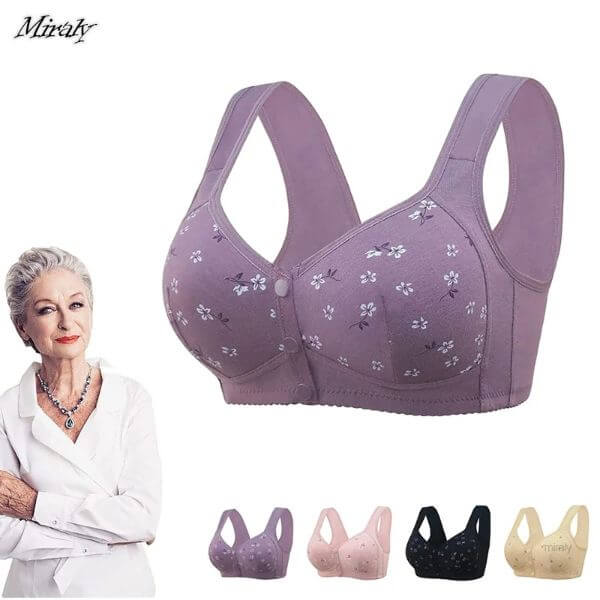 WOMEN WIRELESS FRONT BUTTON WIRELESS BRA