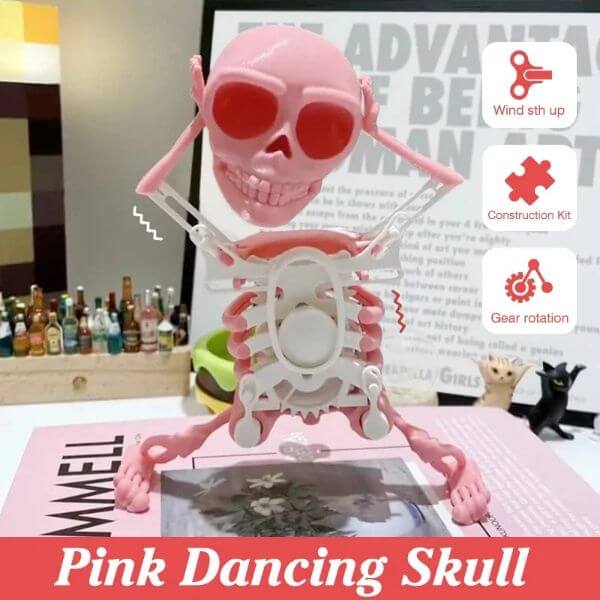 DANCING SWINGING 3D SKULL TOY