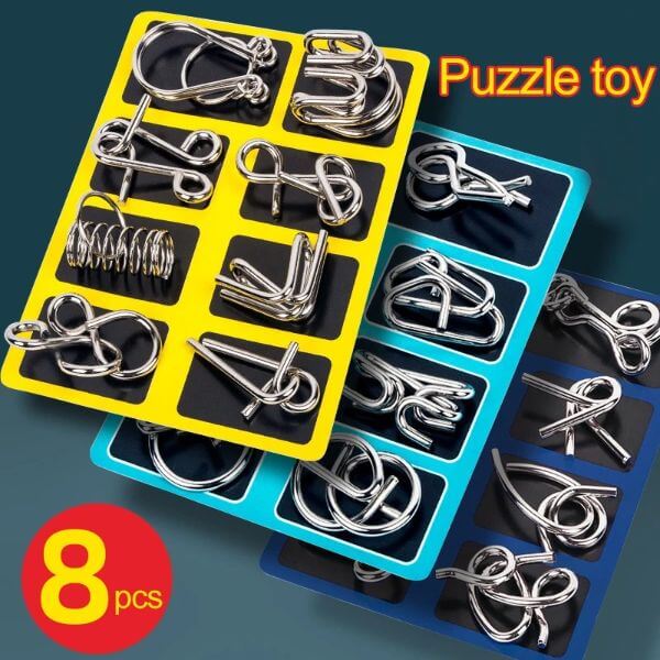 METAL WIRE IQ TEST PUZZLE TOYS