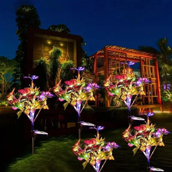 SOLAR OUTDOOR BUTTERFLY LIGHTS