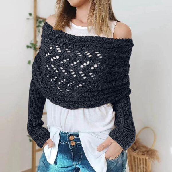 WOMEN’S KNITTED SHAWL SCARF