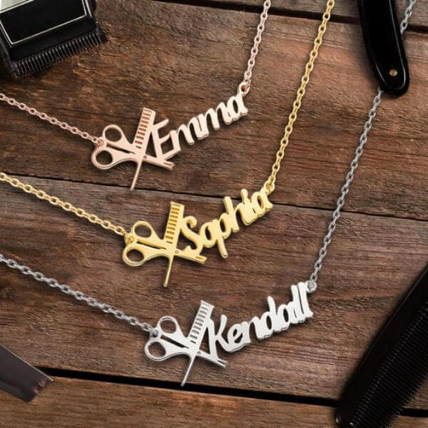 PERSONALIZED HAIR DRESSER NAME NECKLACE