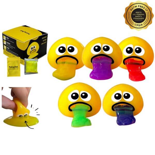 STICKY FUNNY PUKING EGG YOLK STRESS BALL