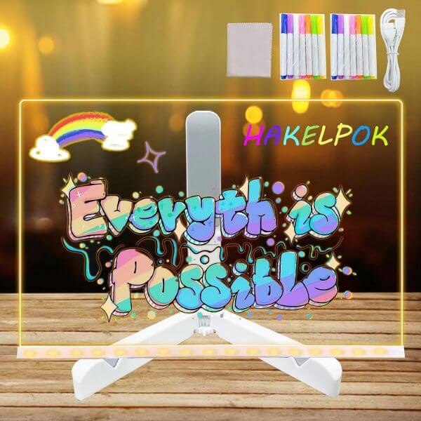 REWRITABLE LED ACRYLIC MESSAGE BOARD