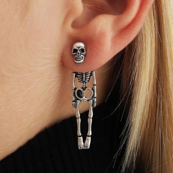 SKULL SKELETON DROP EARRINGS