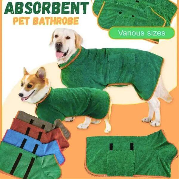 SUPER ABSORBENT PET MICROFIBER BATHROBE