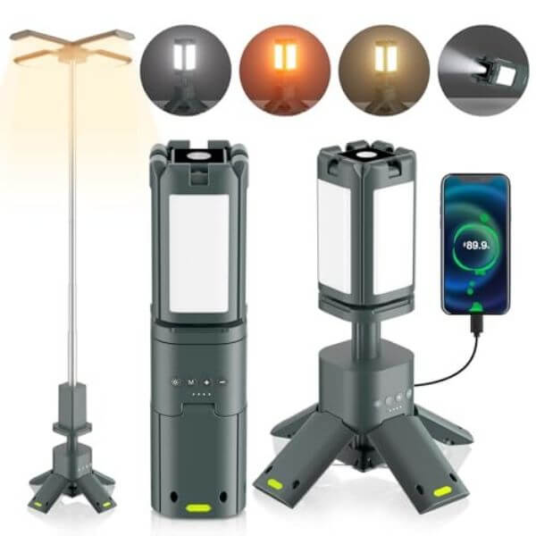 RECHARGEABLE TELESCOPIC CAMPING LIGHT