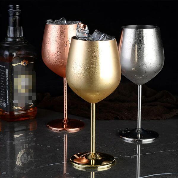 STAINLESS STEEL WINE GLASS