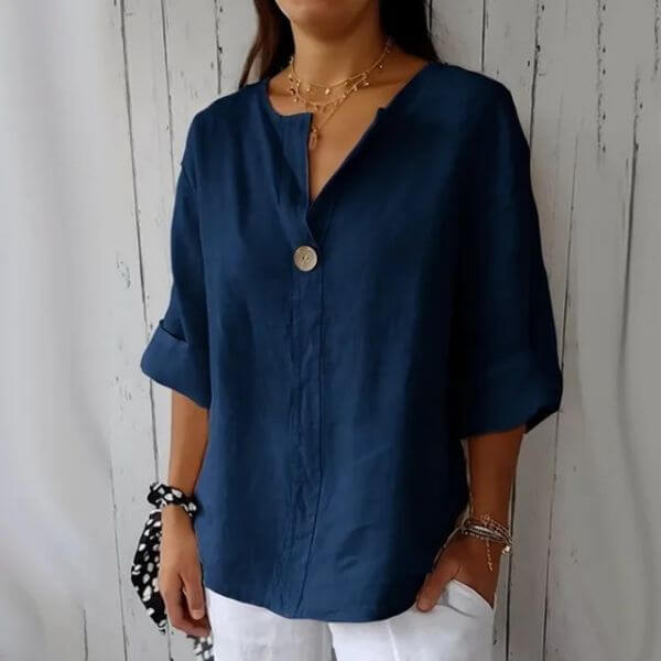 WOMEN’S CASUAL V-NECK BLOUSE