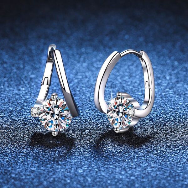 MOISSANITE GERMANIUM EARRINGS