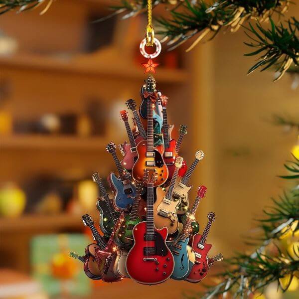 GUITAR CHRISTMAS TREE ORNAMENT