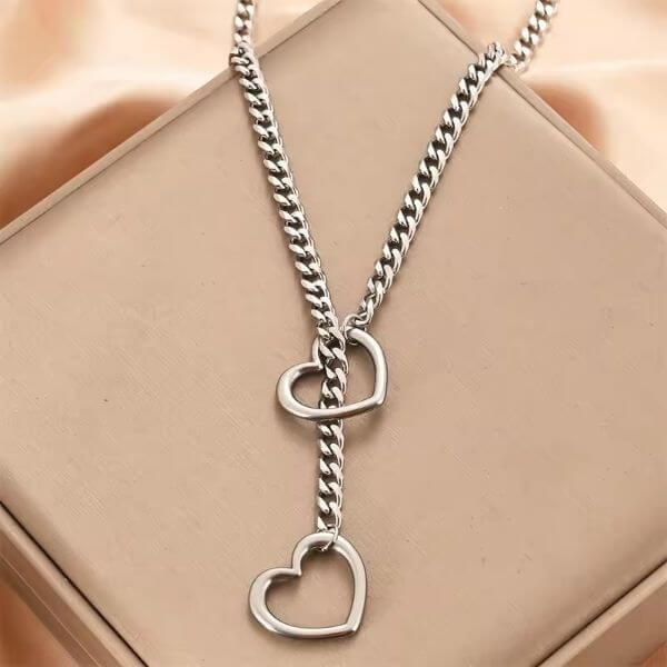 HEART SLIP CHAIN NECKLACE