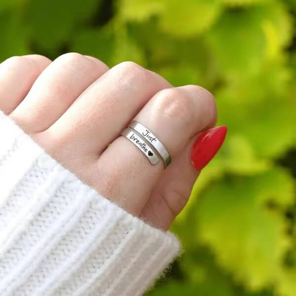 PERSONALIZED ADJUSTABLE STAINLESS RING