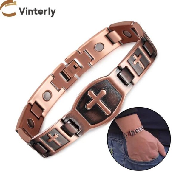 CROSS WRISTBAND MAGNETIC BRACELET